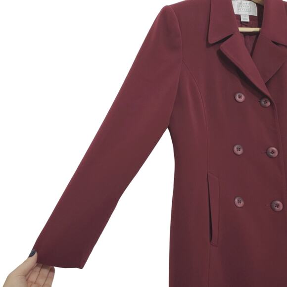 Valerie Stevens | Petites | Double Breasted Button Front Blazer with Pockets - Picture 3 of 10